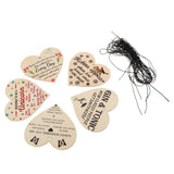Maxbell 5 Unfinished Heart Love Wooden Cutouts Charms Scrapbooking Craft Gift Tags