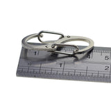 Maxbell 10 Pieces Steel Dual Carabiner Clip Keychain Clip With Secure Lock Keyrings