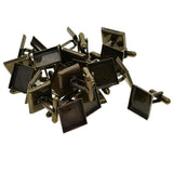 Max 20x 16mm Square Blank Setting Base Pad Cuff Link DIY Wedding Formal Cufflink