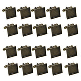 Max 20x 16mm Square Blank Setting Base Pad Cuff Link DIY Wedding Formal Cufflink