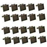 Max 20x 16mm Square Blank Setting Base Pad Cuff Link DIY Wedding Formal Cufflink
