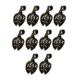 Max 10 Sets 24mm Bronze Filigree Pendant Pinch Clip Jewelry Bails Connectors