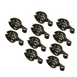 Max 10 Sets 24mm Bronze Filigree Pendant Pinch Clip Jewelry Bails Connectors