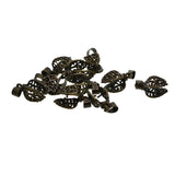 Max 10 Sets 24mm Bronze Filigree Pendant Pinch Clip Jewelry Bails Connectors