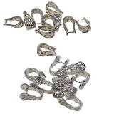 Maxbell 10pcs copper pinch Bails pendants charms clamp clip Jewelry DIY 18x10x10mm