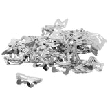 Max 50x Butterfly/Star Snap Hair Clips Pin Clip Hollow Design Butterfly Silver