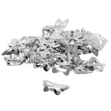 Max 50x Butterfly/Star Snap Hair Clips Pin Clip Hollow Design Butterfly Silver