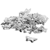 Max 50x Butterfly/Star Snap Hair Clips Pin Clip Hollow Design Butterfly Silver