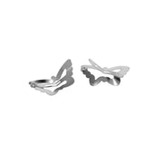 Max 50x Butterfly/Star Snap Hair Clips Pin Clip Hollow Design Butterfly Silver
