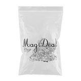 Max 50x Butterfly/Star Snap Hair Clips Pin Clip Hollow Design Butterfly Silver