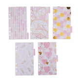 Max Gold Stamping Index Dividers Tabbed Paper Insert Planner Divider for A6 C