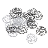 Max 20Pcs Rose Flower shape paper Clip binder clip book mark for Office organize