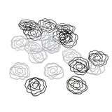 Max 20Pcs Rose Flower shape paper Clip binder clip book mark for Office organize