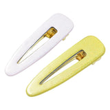 Maxbell 2Pcs Solid Acrylic Hairpin Hair Clips No Slip Snap Barrettes Hair Jewelry E