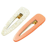 Maxbell 2Pcs Solid Acrylic Hairpin Hair Clips No Slip Snap Barrettes Hair Jewelry F