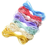 Maxbell 2mm Colorful Elastic Hairband Ponytail Holder DIY Hair Ties Materials 35m