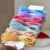 Maxbell 2mm Colorful Elastic Hairband Ponytail Holder DIY Hair Ties Materials 35m