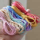Maxbell 2mm Colorful Elastic Hairband Ponytail Holder DIY Hair Ties Materials 35m