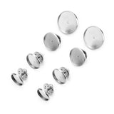 Max 20 Set Metal Brooch Making Blank Cabochon Bezel Setting Trays for Badge 12mm
