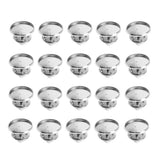 Max 20 Set Metal Brooch Making Blank Cabochon Bezel Setting Trays for Badge 14mm