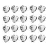 Max 20 Set Metal Brooch Making Blank Cabochon Bezel Setting Trays for Badge 16mm