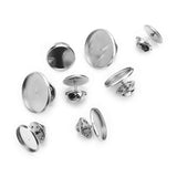 Max 20 Set Metal Brooch Making Blank Cabochon Bezel Setting Trays for Badge 16mm