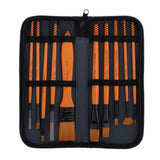 Maxbell 10Pieces Wooden Handle Nylon Hair Painting Brush for Watercolor Oil Painting