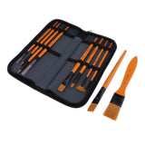 Maxbell 10Pieces Wooden Handle Nylon Hair Painting Brush for Watercolor Oil Painting