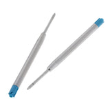 Maxbell 10pcs Metal Ballpoint Pen Refills Ink Ball Point Pen Replacement Blue