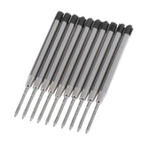 Maxbell 10pcs Metal Ballpoint Pen Refills Ink Ball Point Pen Replacement Black Ink