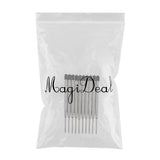 Maxbell 10pcs Metal Ballpoint Pen Refills Ink Ball Point Pen Replacement Black Ink