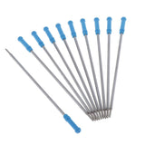 Maxbell 10pcs/Pack Metal Ballpoint Pen Refills Ink Ball Point Pen Replacement blue