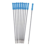 Maxbell 10pcs/Pack Metal Ballpoint Pen Refills Ink Ball Point Pen Replacement blue