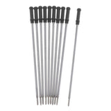 Maxbell 10pcs/Pack Metal Ballpoint Pen Refills Ink Ball Point Pen Replacement black