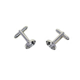 Maxbell 20Pcs Blank 12mm Round Bezel Glue Base Cup Cuff Links DIY Cufflink White K