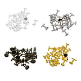 Maxbell 20Pcs Blank 12mm Round Bezel Glue Base Cup Cuff Links DIY Cufflink White K