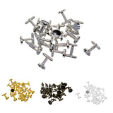 Maxbell 20Pcs Blank 12mm Round Bezel Glue Base Cup Cuff Links DIY Cufflink White K