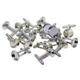 Maxbell 20Pcs Blank 12mm Round Bezel Glue Base Cup Cuff Links DIY Cufflink White K