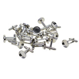 Maxbell 20Pcs Blank 12mm Round Bezel Glue Base Cup Cuff Links DIY Cufflink White K