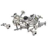 Maxbell 20Pcs Blank 12mm Round Bezel Glue Base Cup Cuff Links DIY Cufflink White K