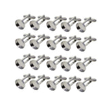 Maxbell 20Pcs Blank 12mm Round Bezel Glue Base Cup Cuff Links DIY Cufflink White K