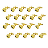 Maxbell 20Pcs Blank 12mm Round Bezel Glue Base Cup Cuff Links DIY Cufflink Golden