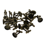 Maxbell 20Pcs Blank 12mm Round Bezel Glue Base Cup Cuff Links DIY Cufflink Bronze