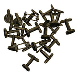 Maxbell 20Pcs Blank 12mm Round Bezel Glue Base Cup Cuff Links DIY Cufflink Bronze