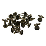 Maxbell 20Pcs Blank 12mm Round Bezel Glue Base Cup Cuff Links DIY Cufflink Bronze
