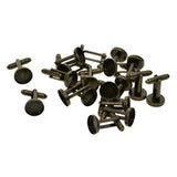 Maxbell 20Pcs Blank 12mm Round Bezel Glue Base Cup Cuff Links DIY Cufflink Bronze
