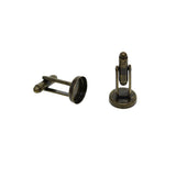 Maxbell 20Pcs Blank 12mm Round Bezel Glue Base Cup Cuff Links DIY Cufflink Bronze