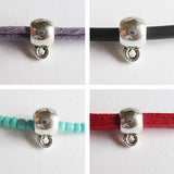 Maxbell 50 Pieces Hollow Bail Hanger Dangle Spacer Beads Fitting European Bracelet