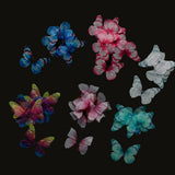 Maxbell 10Pcs Chiffon Butterfly Flatback Charms Embellishments DIY Hair Colored