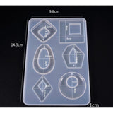 Max Geometric Crystal Silicone Molds Jewelry Making Moulds DIY Crafts 14.5x9.5cm